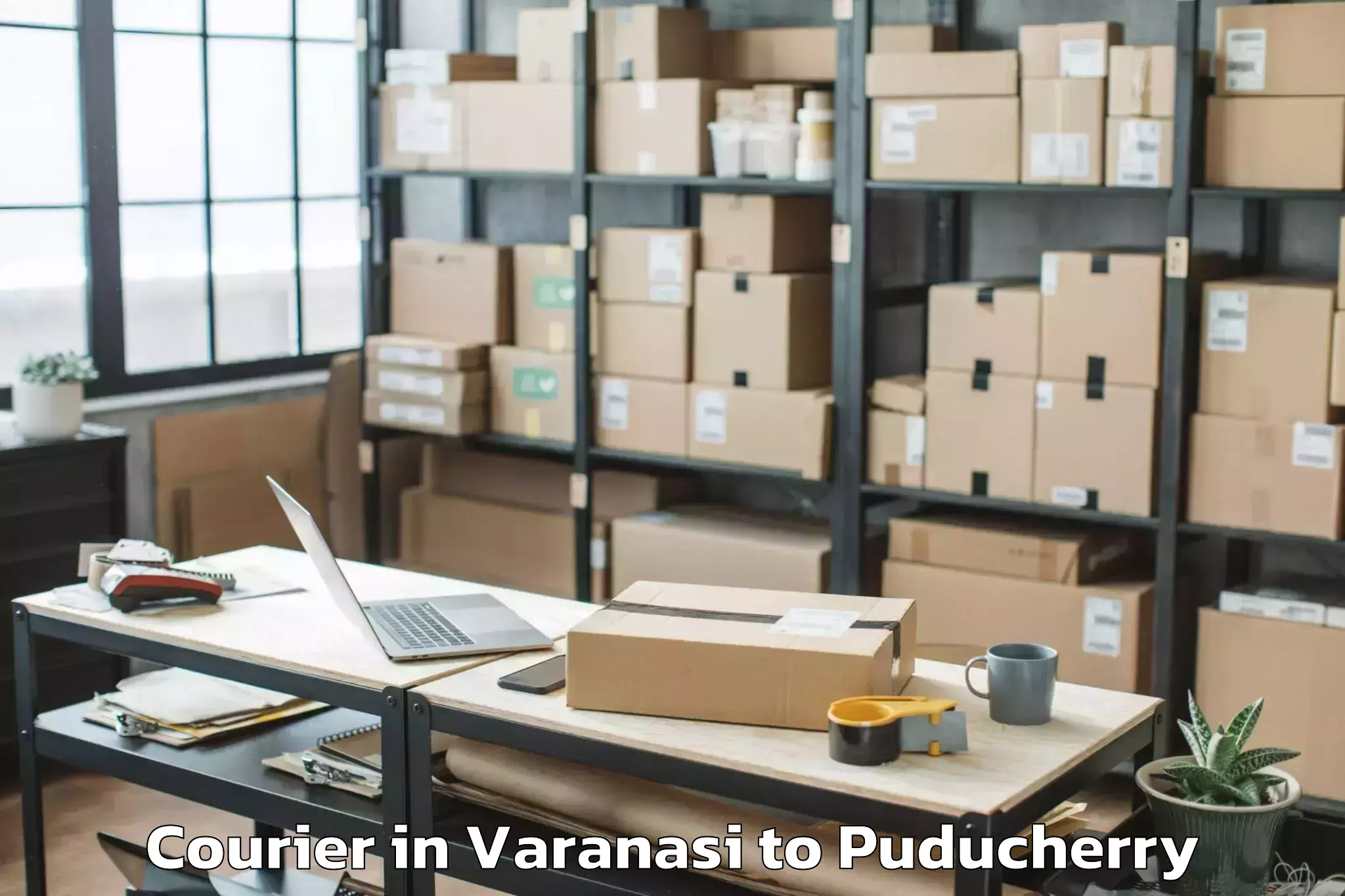 Book Varanasi to Sri Balaji Vidyapeeth Puducher Courier